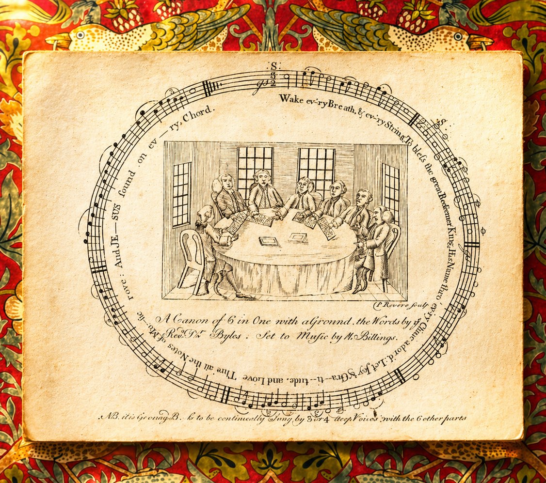 Title page of William Billings, The New-England Psalm-Singer, or American Chorister (Boston, 1770).